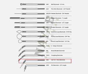Electrodo de Alambre Estéril Desechable para Electrocirugía B2D Vari-Tip, Punta de Corte Flexible de 1/8 Pulgada, Eje de 1/16, Compatible con Acero Inoxidable - Product Image 6