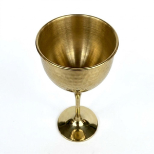 Ensemble de 2 flûtes à champagne en laiton gravé à la main, plaqué or, style vintage royal, gobelets à vin de luxe en promotion - Product Image 5