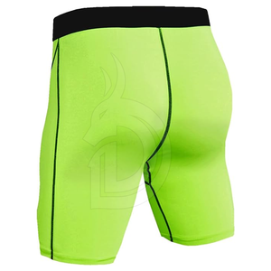 Pantalones Cortos de Compresión para Hombre, Color Sólido, con Logotipo Frontal, Cierre de Cremallera, Cintura Media, Secado Rápido, Tela Casual - Product Image 5