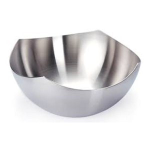 Bol en acier inoxydable poli, design minimaliste, passe au lave-vaisselle, bol de service alimentaire en métal, utilisation domestique, vaisselle de table, bol de service - Product Image 1