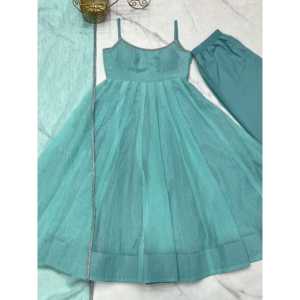 Hermoso Vestido Anarkali Talla XS con Pantalón y Dupatta para Fiestas - Product Image 1