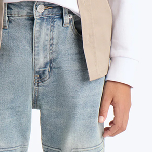 Pantalon en jean décontracté style urbain avec poches, vente en gros de vêtements à prix abordable, pantalon pour garçons avec logo personnalisable, collection 2026 - Product Image 3