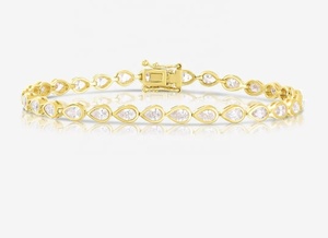 14K Solid <b>Gold</b> High Quality Hiphop Jewelry 3mm 4mm 5mm Iced Out Lab Grown Diamond Tennis <b>Chain</b> Necklace - Product Image 4