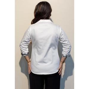 Chemise en coton premium pour femme, coupe classique, col classique, manches longues, tenue de bureau quotidienne, acheter directement auprès du fournisseur - Product Image 4
