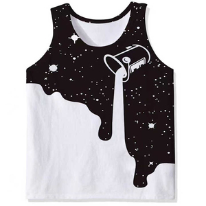 เสื้อกล้ามพิมพ์ลายสำหรับผู้ชาย ผลิตตามสั่ง ขายส่ง เสื้อผ้าออกกำลังกาย แขนกุด ระบายอากาศได้ดี ผ้าฝ้าย ฟิตเนส รับผลิตแบบ OEM ODM ราคาโรงงาน ขายดี - Product Image 1