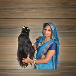 Cheveux Remy vierges Vendeur Noir Couleur Longue Ligne Droite Soyeuse Machine Double Trame Transparent Naturel Paquet Indien Temple Cheveux Humains - Product Image 6