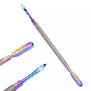 Rainbow Cuticle Pusher Stainless Steel Professional Multicolor <b>Nail</b> Scraper Dead Skin Remover Spoon Cleaner Manicure Pedicure - Product Image 6
