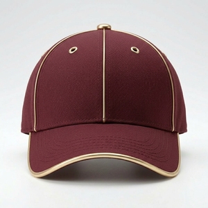 Gorra de Béisbol Estructurada de 6 Paneles Injae Luxury Maroon, Bordado 3D, Poliéster/Algodón, Deportiva, Ajustable 56-58cm, Unisex, Cuatro Estaciones - Product Image 1