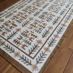 Alfombra Durrie de Lana Hecha a Mano con Patrón Abstracto, Tejido Plano de Pelo Corto, Moderna y Ecológica, para Sala de Estar - Product Image 6