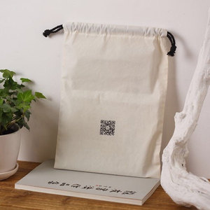 Customized Eco-friendly Organic Cotton <b>Mini</b> Letter Pattern Drawstring Muslin Shopping Bag with Rope Handle for Promotional Gifts - Product Image 2