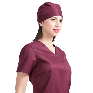 OEM Women Adjustable <b>Scrub</b> <b>Cap</b> Surgical Medical Nurse Hat Breathable Cotton Hospital Headwear Custom Logo <b>Cap</b> Supplier - Product Image 2