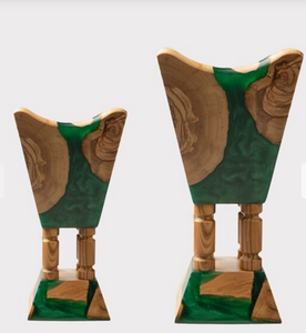 Handmade Eco-Friendly Epoxy Resin Pine Wood Bakhoor Burner Oud Incense Madhkan Mubkhar Ramadan <b>Eid</b> <b>Gift</b> - Product Image 6