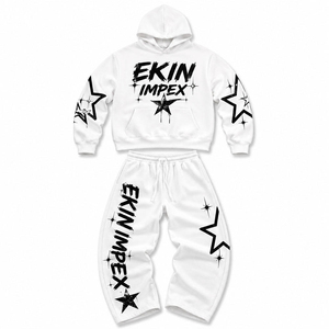 Conjunto Deportivo Unisex de Maternidad, Color Gris Sólido, Estilo Urbano Invernal, con Capucha, Cierre con Cordón, Logotipo Estampado, Corte Regular Informal - Product Image 4
