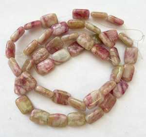 Perles de jade rectangulaires en pierre naturelle verte pour la fabrication de bijoux, perles en vrac, vente en gros, approvisionnement en gros - Product Image 3