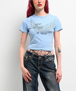 Top Corto para Mujer, Ropa de Moda para Uso en Exteriores, Top Corto de Nuevo Estilo, Camiseta Informal de Estilo Urbano - Product Image 1