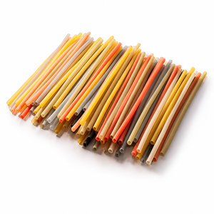 Pajitas de arroz comestibles naturales sin gluten, ecológicas para beber, para bares/ MS ALINA - Product Image 1