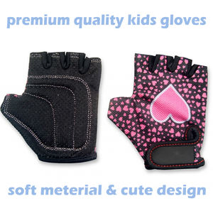 Gants de vélo pour enfants, demi-doigts, légers, respirants, protection UV, qualité supérieure, en polyester doux Navia, pour tout-petits et enfants. - Product Image 2