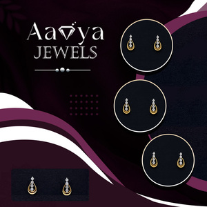 Pendientes de Diamantes Cultivados en Laboratorio con Corte Brillante, Oro Sólido de 9K, Certificación HRD de Lujo, para Aniversario, Compromiso, Boda, Regalo, Estilo Indio - Product Image 4