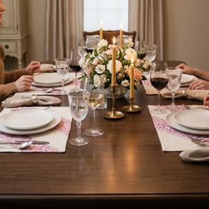 Handcrafted Cotton Table Mats <b>Set</b> Decorative Dining Table Mats |Durable Washable Reusable Eco Friendly <b>Kitchen</b> Home <b>Accessories</b> - Product Image 2