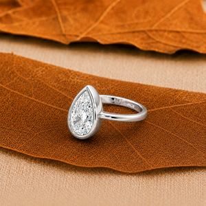 Bague de fiançailles en or massif 10K 14K avec diamant de laboratoire de qualité supérieure, taille poire 1,5 carat, couleur E, certifié IGI, solitaire pour femme, bijoux fins - Product Image 6