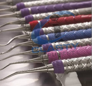 Juego de Instrumentos Quirúrgicos Dentales con Empuñadura Manual Moleteada, Múltiples Colores, Herramientas Autoclavables Clase I para Cirugía Oral - Product Image 3