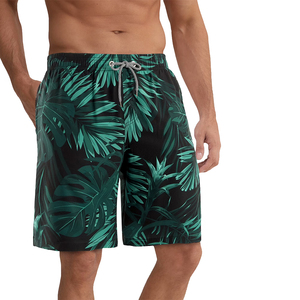 Shorts de plage légers pour hommes, extensibles dans quatre sens, avec cordon de serrage et taille élastique, parfaits pour l'été et la natation - Product Image 2