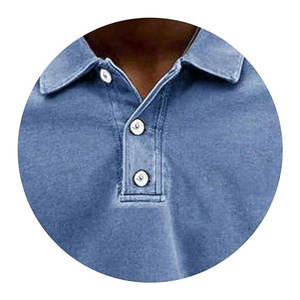 Camisetas Polo de Manga Larga para Hombre, Camisetas con Efecto Desgastado, Camisetas Polo Retro Casuales con Botones, Camiseta de Golf Ligera con Cuello, Cómoda - Product Image 4