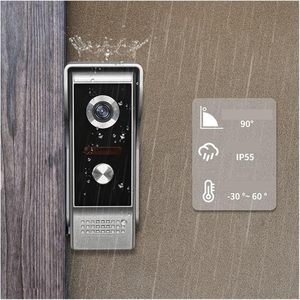 Sudex Intelligent IP Video Door <b>Phone</b> WiFi <b>Intercom</b> System 4 Wired Smart Doorbell 4.3-inch HD Camera IP66 Rainproof Night Access - Product Image 4