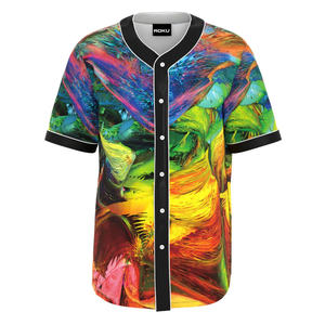 Maillot de baseball unisexe personnalisé Impression de logo personnalisé Conception personnalisable Antibactérien 100% polyester Vêtements d'équipe de haute qualité - Product Image 1