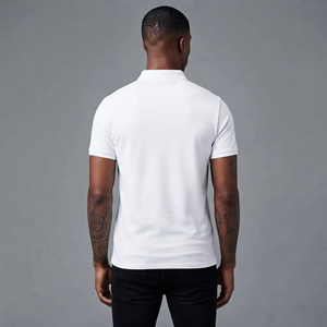 Polo de golf de punto para hombre, estilo casual, de alta calidad, corte ajustado, con logotipo bordado personalizado, de secado rápido. - Product Image 6