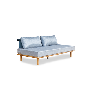 Canapé double moderne de haute qualité en teck, super confortable, pour extérieur, intérieur, jardin, patio et salon - Product Image 2