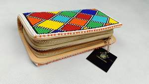 Pochette artisanale multicolore en perles, sac à main à cadre métallique, pochette de soirée, sac à main pour femme, pour mariage, fête, bal de promo, portefeuille rigide, accessoire de mariée - Product Image 3