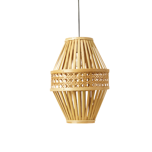 Lanterne suspendue artisanale en bambou et diamant, abat-jour de plafond en rotin tressé, vente en gros - Product Image 4