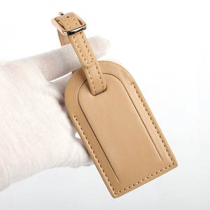 Premium Genuine Leather Luggage Tag for Travel Real Leather <b>Suitcase</b> Tags for Promotions Souvenir Can Custom Logo Business Gifts - Product Image 2