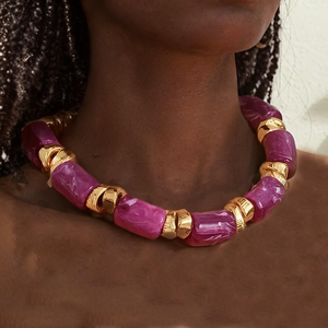 Jiojew Collier long classique en résine, personnalisable, vente en gros, bijoux de mode pour femmes et unisexe, pour fêtes, fiançailles, anniversaires, chaîne de pull - Product Image 2