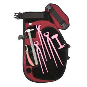 Kit de Herramientas para Herrador Equino con Cortaúñas para Cascos, Delantal de Seguridad, Cuchilla D, Cuchillo para Cascos, Herramienta Curva para Clavos, Extractor de Cascos y Martillo - Product Image 1