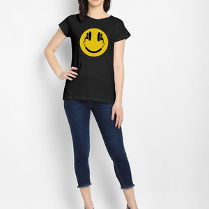 Camiseta de Algodón 100% para Mujer, Cuello Redondo, Manga Corta, Transpirable, Nueva, Estampada, Talla Grande - Product Image 5