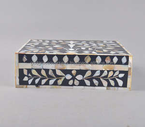 แฮนด์เมด MDF กล่องเครื่องประดับที่เป็นมิตรกับสิ่งแวดล้อมแม่ไข่มุกลายดอกไม้ปรับขนาดตามต้องการ GGO แบรนด์213กล่องกระดูก - Product Image 2