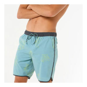 Men's <b>Light</b> Blue Floral Print Quick Dry <b>Board</b> Shorts With Drawstring Waist And Side Stripe Casual Swimwear - Product Image 3