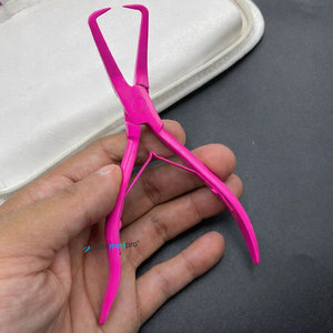 Hot Pink Hair Extension Tools Kit 2 Hole <b>Plier</b> Sustainable Stainless Steel Bead Opener <b>Plier</b> with <b>Small</b> Clips ,Scissor and Loop - Product Image 4
