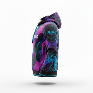 Sweat à capuche Esports entièrement sublimé tendance, personnalisé pour équipes de gaming, léger et performant pour événements, vente en gros OEM - Product Image 3