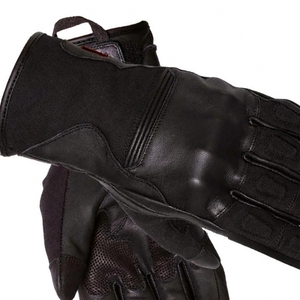Black Leather Full Finger <b>Motorbike</b> Racing Gloves Non Slip Waterproof Breathable for Outdoor Riding Unisex - Product Image 4