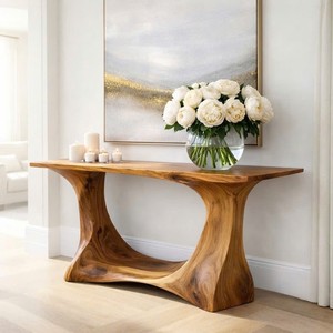 Luxali Eco-Friendly Durable Easy Clean Handmade <b>Wooden</b> Console <b>Table</b> Modern Farmhouse Masterpiece Meticulously Handcrafted Solid - Product Image 5