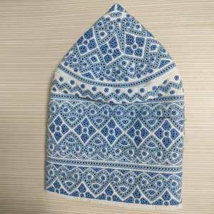 Chapeau islamique Kufi brodé pour homme, orné de pierres, motif floral en coton, respirant et écologique, toutes saisons - Product Image 5