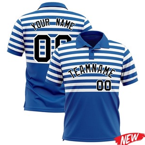 เสื้อโปโลชายลายทาง แขนสั้น ระบายอากาศได้ดี ผลิตจากโพลีเอสเตอร์ สามารถสั่งทำชื่อและหมายเลขได้ พร้อมโลโก้ด้านหน้า ดีไซน์ลำลอง - Product Image 4