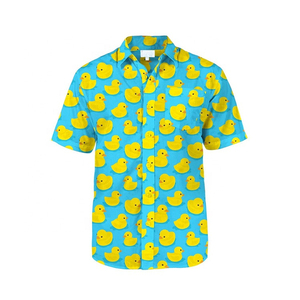 Men's Black Short Sleeve Casual <b>Shirt</b> With Cartoon Dinosaur Print Regular Fit Digital Printed <b>Polyester</b> Woven Fabric - Product Image 6