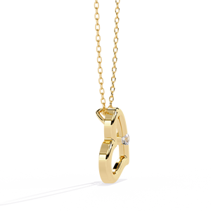 Classic 14K <b>Solid</b> <b>Gold</b> Round Cut Set Lab Diamond Solitaire <b>Pendant</b> Necklace for Women Party Gift - Product Image 6
