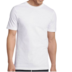 T-shirt formel en maille à col ras du cou pour homme, coupe ample, personnalisable avec logo, en coton biologique écologique, vente en gros - Product Image 1