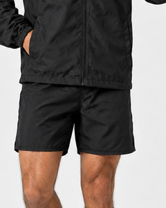 Ensemble coupe-vent léger à capuche pour hommes, veste noire zippée et short assorti, ensemble de vêtements de sport d'extérieur en 2 pièces, ensemble haut de gamme pour hommes - Product Image 5
