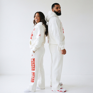 Conjunto Deportivo de Invierno Unisex con Sudadera y Pantalones de Chándal, Poliéster/Algodón, Felpa, Estampado Sólido - Product Image 4